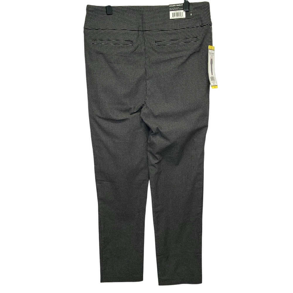 HILARY RADLEY Womens Sz S Slim Leg Pants Black White Tummy Control 31x29 NEW - Picture 5 of 9